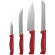 Conjunto de Facas Simonaggio Cook Tools 4 peças - Vermelho