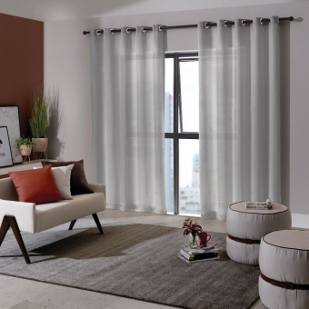Cortina Taupe Bella Janela 4,20 m x 2,50 m Duo Bruxelas