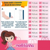 Sapatilha Infantil Molekinha Boneca Napa Turim - Branco