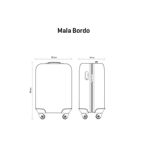 Mala Bordo Sestini 360° Vega 3T - Grafite