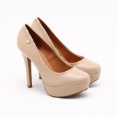 Scarpin Vizzano Salto Alto Meia Pata Creme - Creme