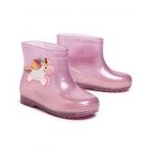 Galocha Infantil Unicórnio LueLua - Cristal Rosa com Glitter