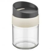 Porta Sal e Pimenta em Vidro com Tampa em Plástico 212ml