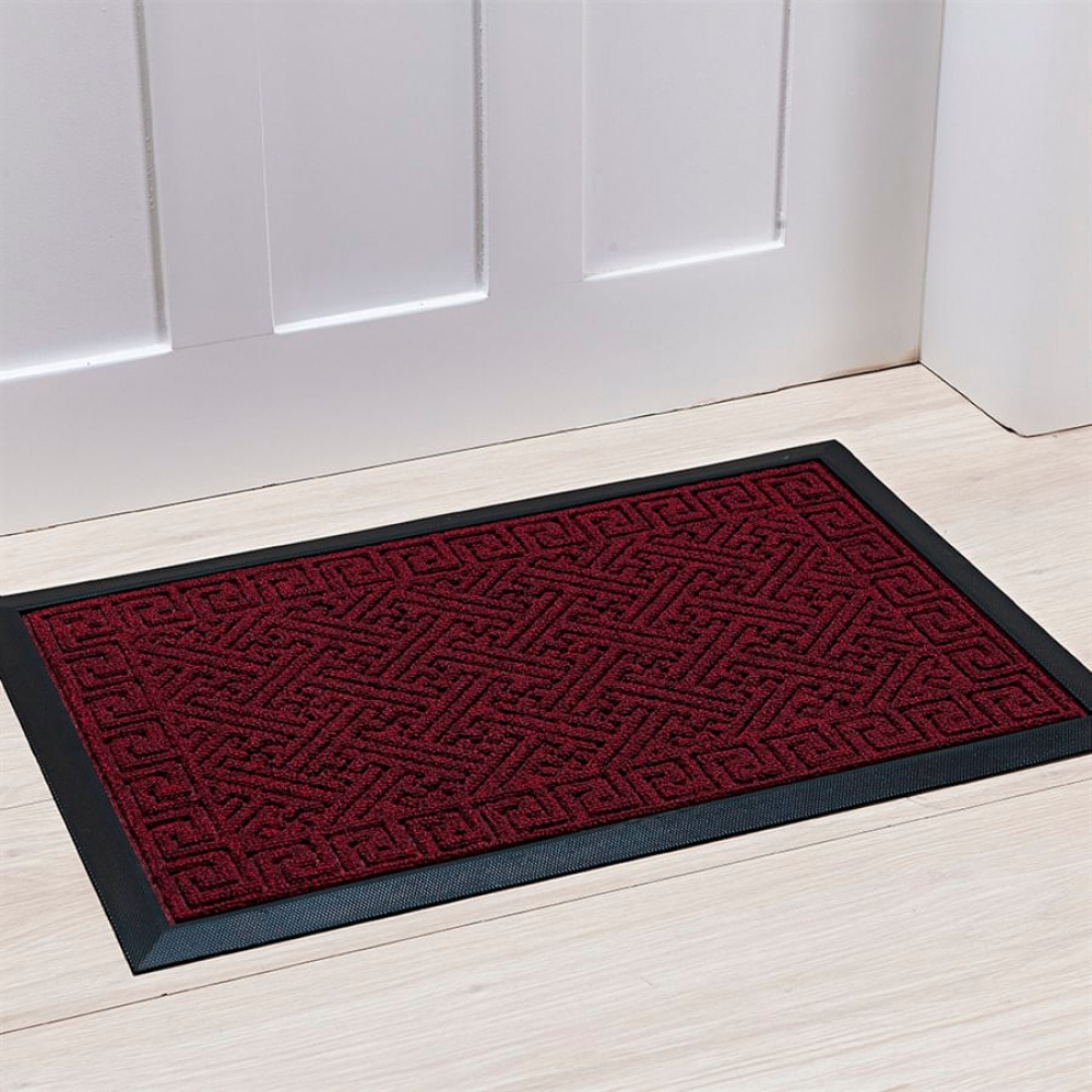 Tapete de Porta Retangular Lima 45 x 75 cm Niazitex - Vermelho