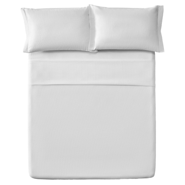 Colcha Piquet Queen 3 Peças Teka Gênova 100% Algodão 235g/m² - Branco