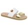 Rasteirinha Infantil Molekinha Duas Tiras - Branco/Dourado