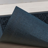 Tapete de Porta Retangular Lima 45 x 75 cm Niazitex - Preto