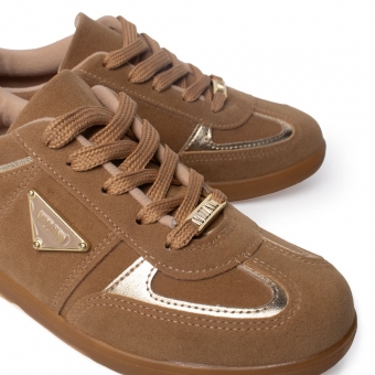 Tênis Feminino Vizzano Sneaker Camurca/Metalizado Casual