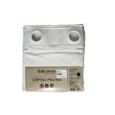 Cortina Blackout  2,6 x 2,3 m Bella Janela Pratika Lisa Slim - Branco