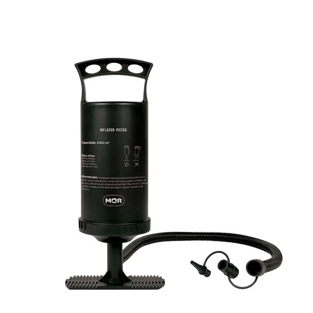 Inflador Prático Dupla Ação Preto Mor