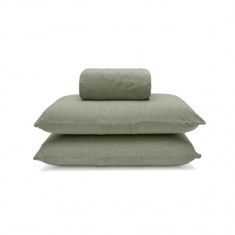 Jogo de Lençol Casal Malha Mescla 3 Peças Buettner