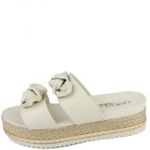 Tamanco Flat Form Beira Rio Feminino Laço - Branco Off