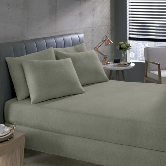 Jogo de Lençol Queen Malha Mescla 3 Peças Buettner