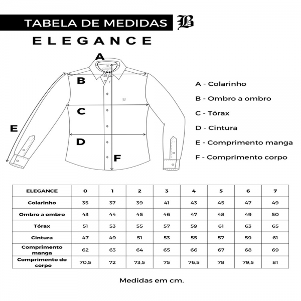 Camisa Social Manga Longa Baumgarten Elegance Slim 2623 Lisa - Azul Claro