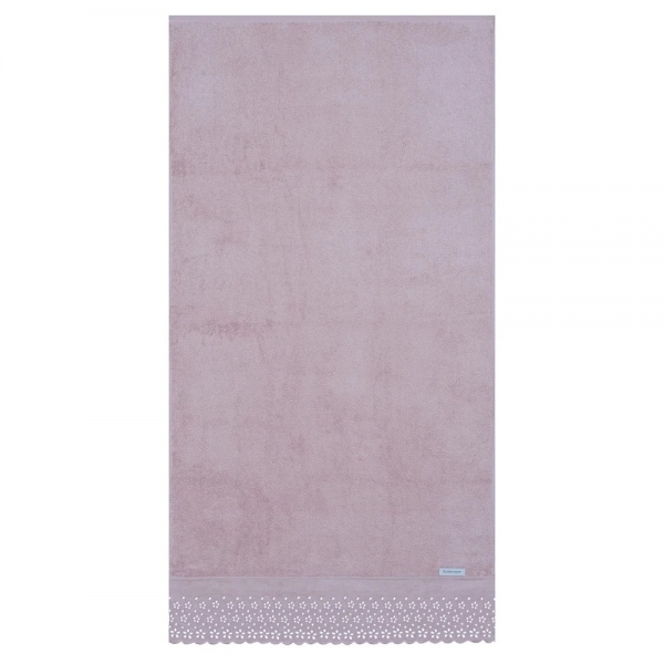 Toalha de Rosto c/ Renda Bordada Buddemeyer Crystal - Rosa 1634