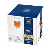 Jogo de 6 Taças Licor 65ml Bohemia Anna