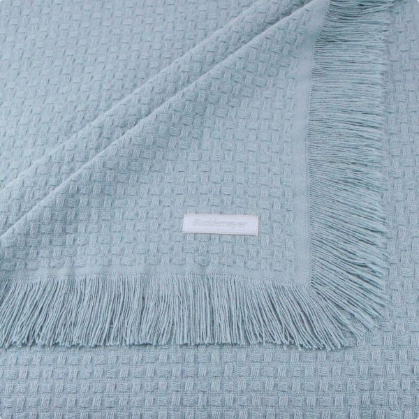 Colcha King Buddemeyer In Design com Franja - Azul