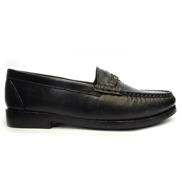 Mocassim Masculino Saullo 1604 em Couro Preto