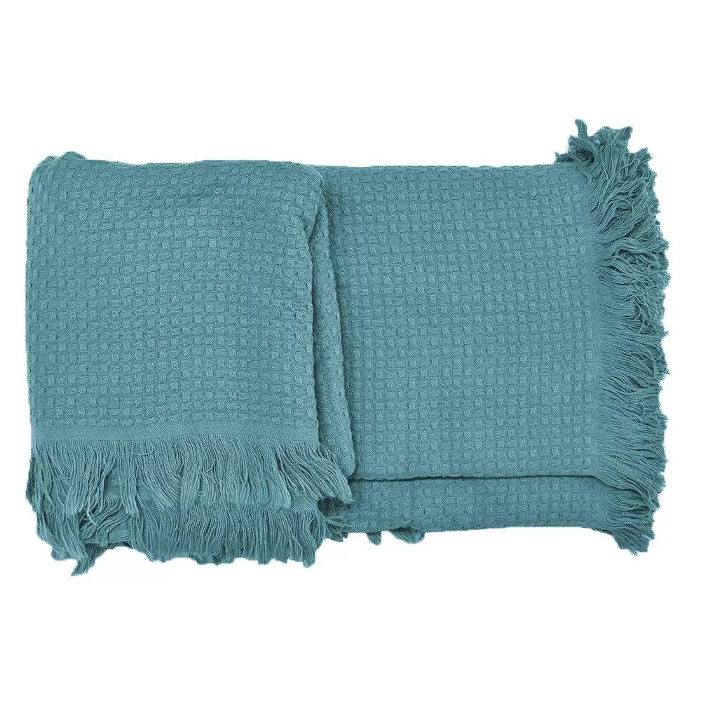 Colcha King Buddemeyer In Design com Franja - Azul