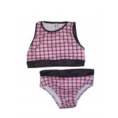 Conjunto de Praia Infantil 3 peças Proteção UV Tube Kids - Xadrez