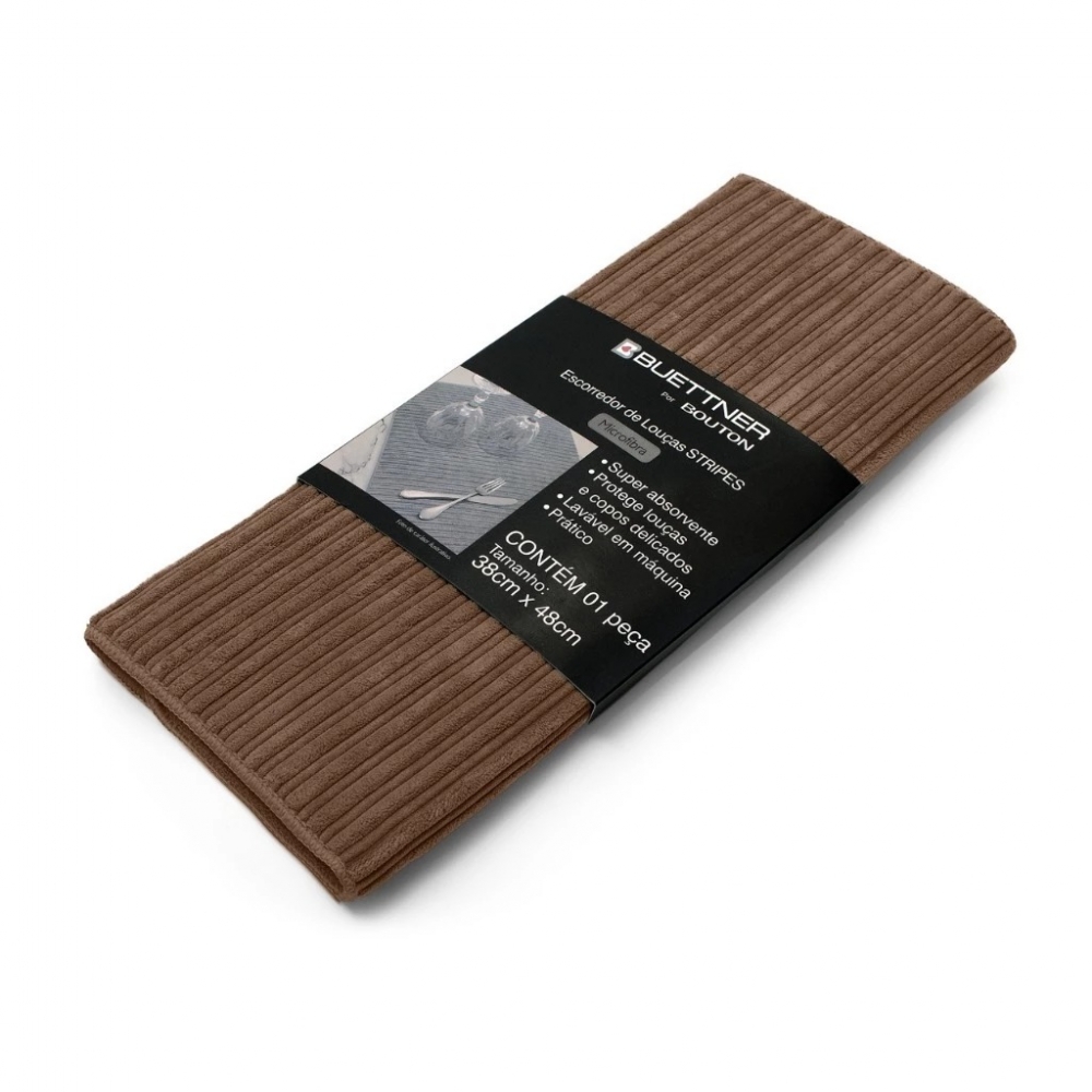 ESCORREDOR DE LOUÇA BUETTNER STRIPES - MARROM
