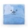 Manta Microfibra Infantil com Capuz Buettner 90X90 - Urso Feliz Azul