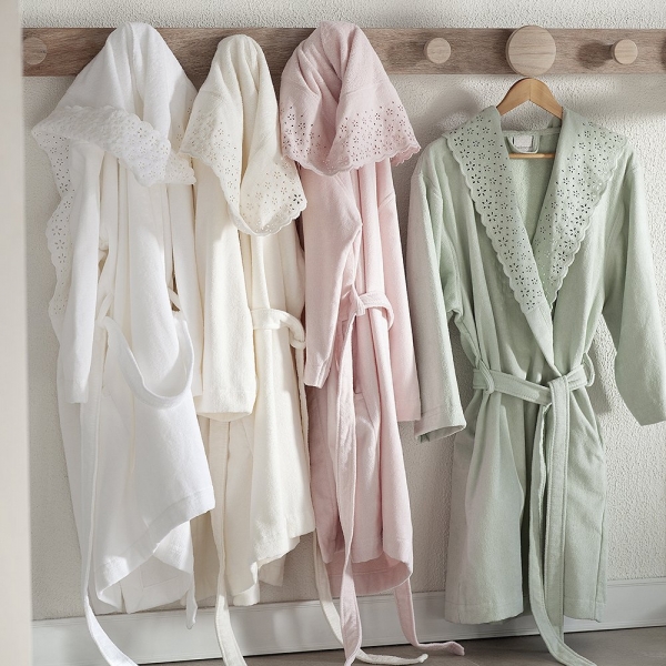 Roupão Adulto c/ Renda Buddemeyer Crystal - Rosa 1634