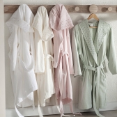 Roupão Adulto c/ Renda Buddemeyer Crystal - Rosa 1634