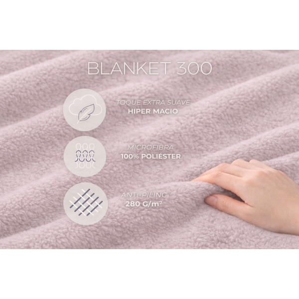 Cobertor Solteiro Kacyumara Blanket 300 Toque de Seda - Rosê Parisi