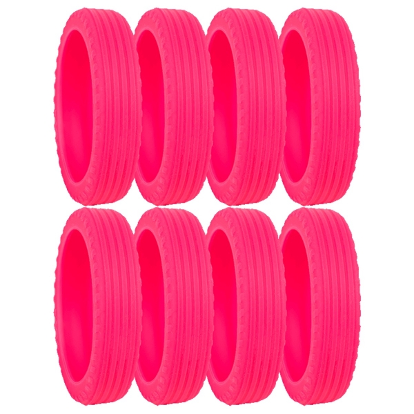 Kit 8 Capas Pretotoras de Rodas em Silicone Sestini - Rosa