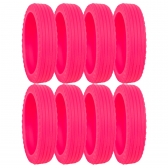 Kit 8 Capas Pretotoras de Rodas em Silicone Sestini - Rosa
