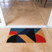 Capacho de Porta Fibra de Coco Uzoo 66 cm x 33 cm - Geométrico