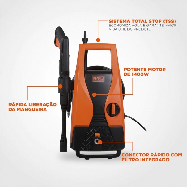 Lavadora de Pressão Black Decker 1512 PSI C/ 1400W