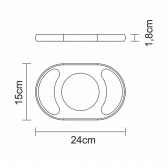 Petisqueira Tramontina Oval 3 Divisórias 240 x 150 x 18 mm