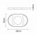 Petisqueira Tramontina Oval 3 Divisórias 240 x 150 x 18 mm