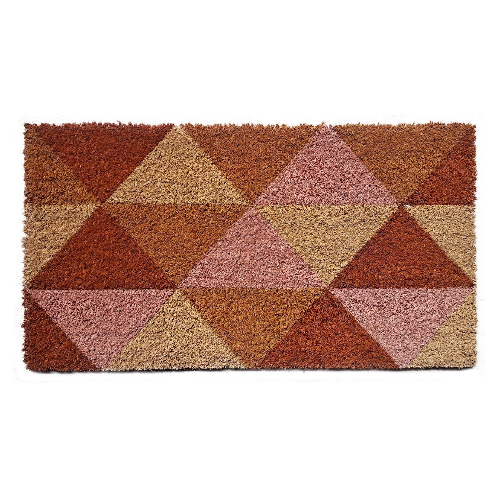Capacho de Porta Fibra de Coco Uzoo 66 cm x 33 cm - Triângulo