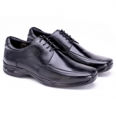 Sapato Masculino Casual Jota Pe 3D Vision em Couro - Preto