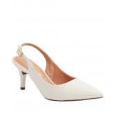 Scarpin Feminino Vizzano Salto Médio Bico Fino 1185.700 - Branco
