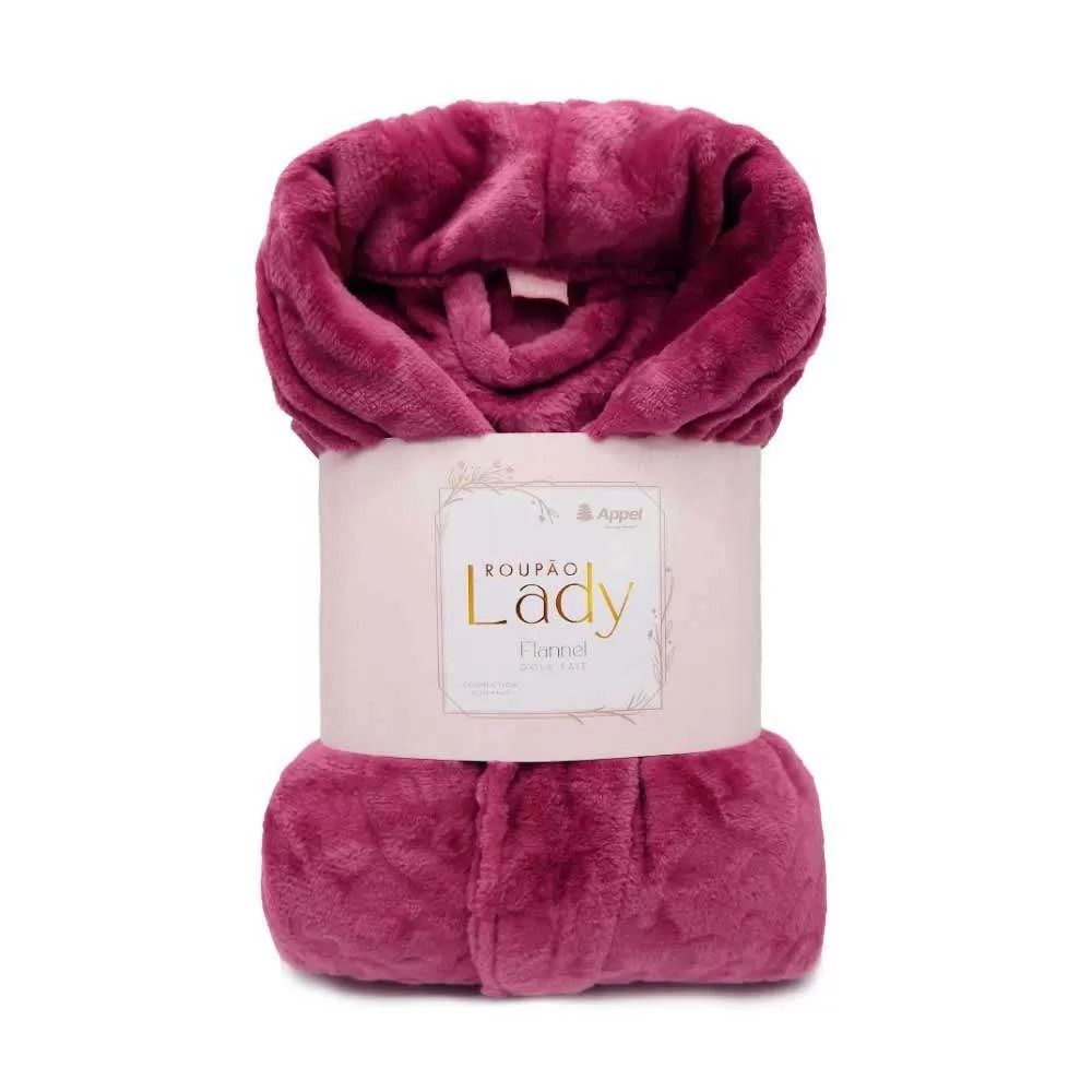 Roupão Adulto Feminino Appel Lady Microfibra Flannel - Orquídea