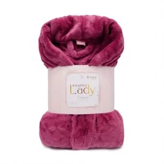 Roupão Adulto Feminino Appel Lady Microfibra Flannel
