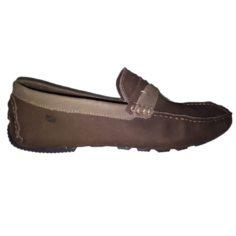Mocassim Masculino Saullo 27016 em Camurça Café