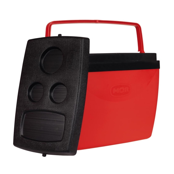 Caixa Térmica Cooler 34 Litros Mor - Vermelho Tampa Preta