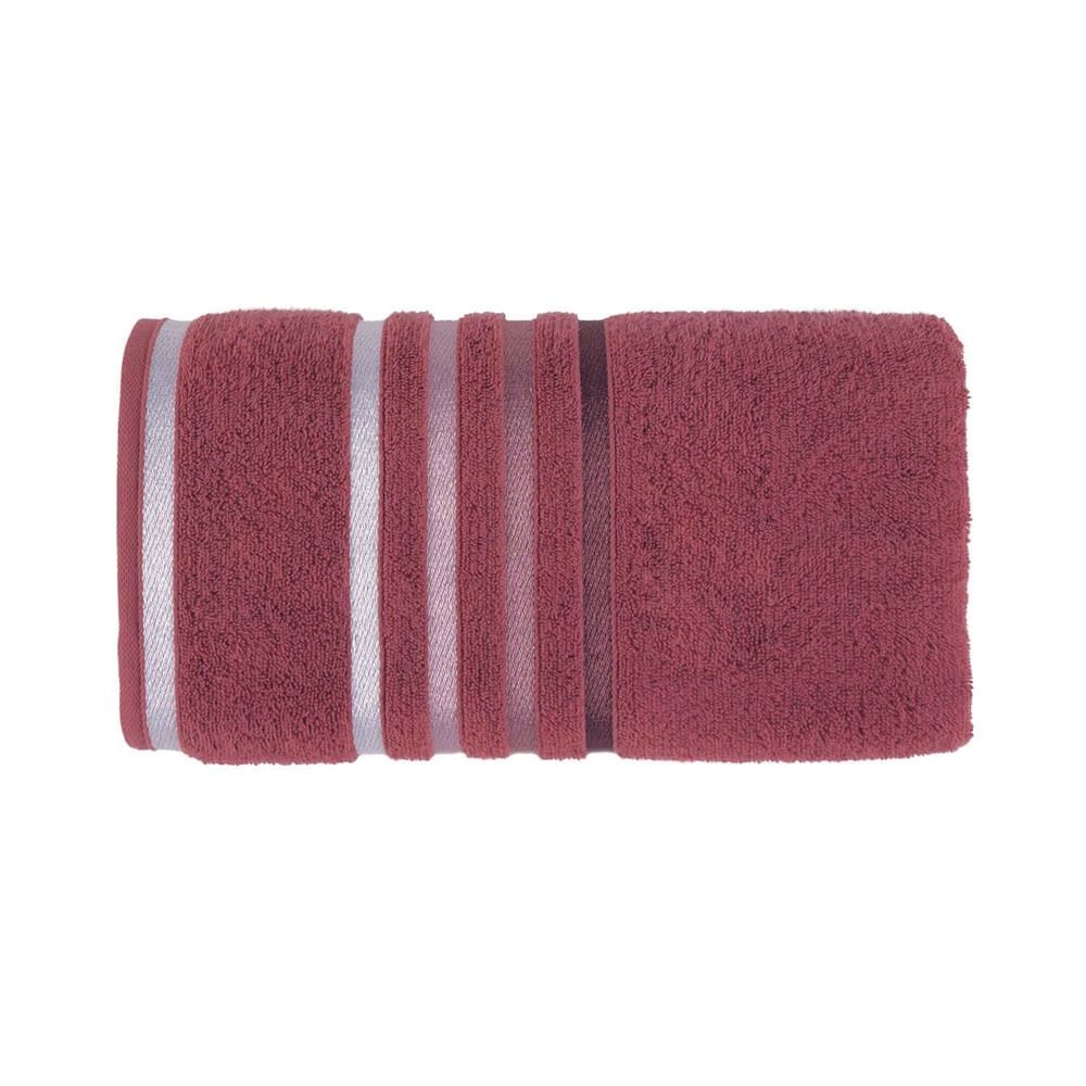 Toalha de Rosto Karsten Lumina Fio Penteado - Rosa Málaga/Roxo