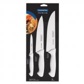 Conjunto de Facas Inox 3 peças Tramontina Premium
