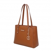 Bolsa Tote Grande Fellipe Krein Aw22 Saffiano - Caramelo
