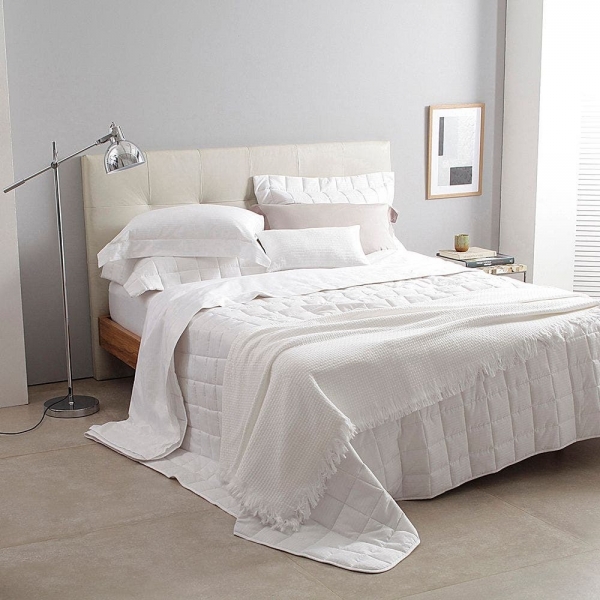 Jogo de Cama Casal Buddemeyer Damask Square Cetim 300 fios - Branco