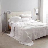 Jogo de Cama Casal Buddemeyer Damask Square Cetim 300 fios - Branco