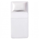 Jogo de Cama Solteiro 3 peças Teka Diamante 150 Fios - Branco 012