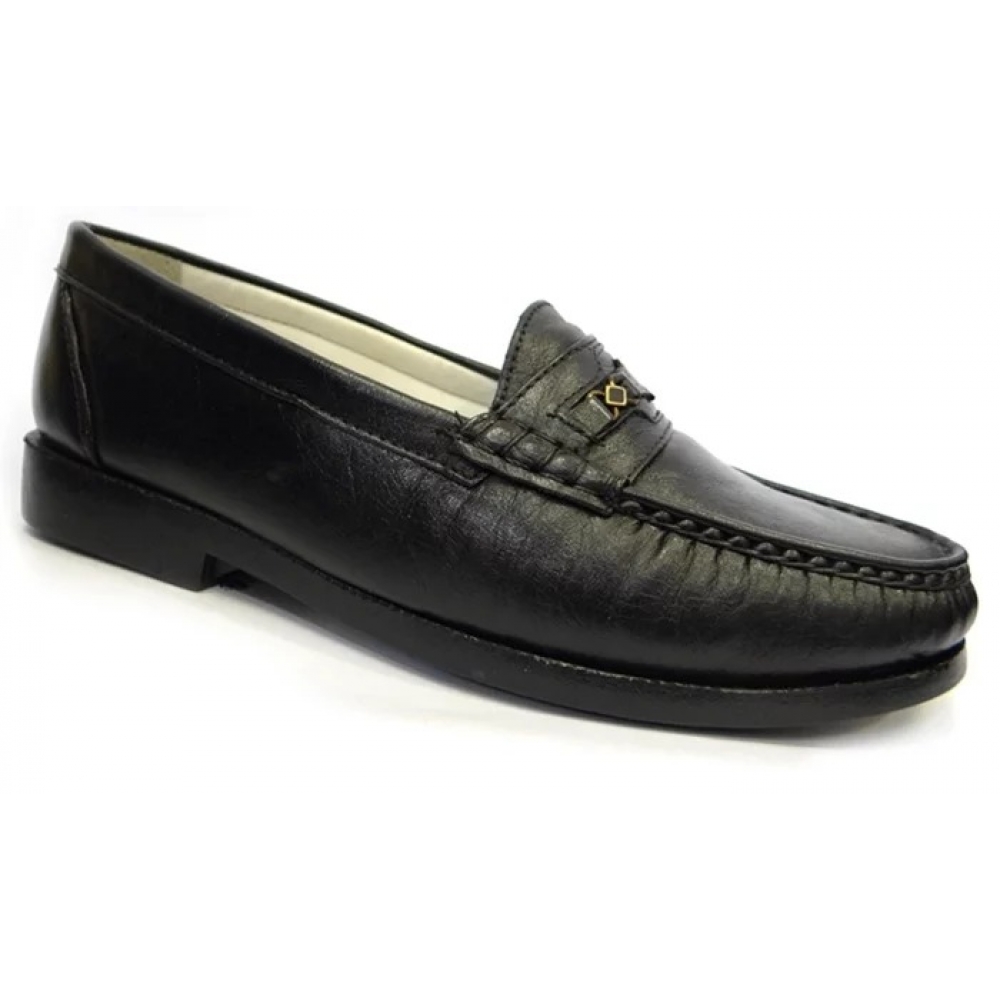 Mocassim Masculino Saullo 1604 em Couro Preto