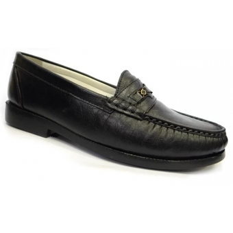 Mocassim Masculino Saullo 1604 em Couro Preto